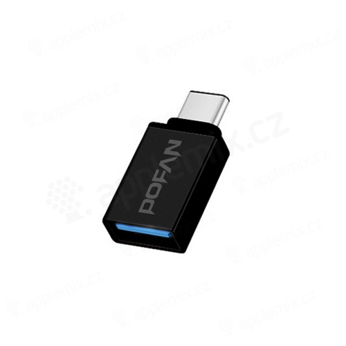 Přepojka / redukce USB-C samec na USB-A 3.0 samice - kovová - černá