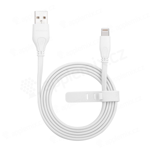 Synchronizační a nabíjecí kabel MOMAX - MFi Lightning pro Apple zařízení - bílý - 1m