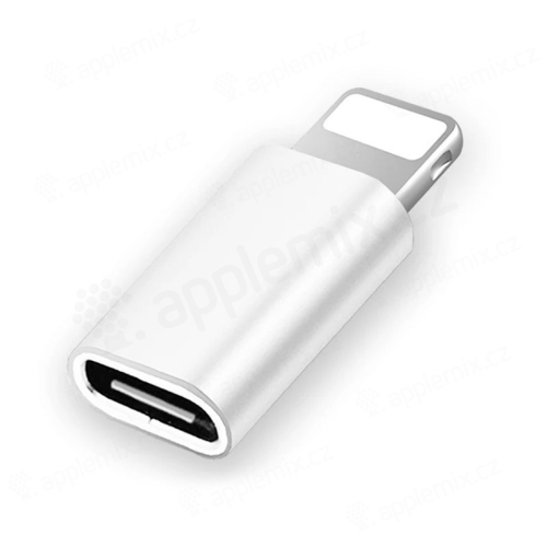 Přepojka / redukce Lightning samec na USB-C samice pro Apple iPhone / iPad - bílá - kvalita A+