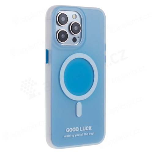 Kryt pre Apple iPhone 15 Pro - Podpora MagSafe - GOOD LUCK - priesvitný - modrý