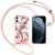 Kryt pre Apple iPhone 12 / 12 Pro - s pútkom - mramor / geometrické tvary - gumový - ružový