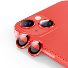 Tvrzené sklo (Tempered Glass) ENKAY pro Apple iPhone 13 / 13 mini - na čočky fotoaparátu - červené