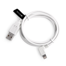 Synchronizační a nabíjecí kabel Lightning FOREVER pro Apple iPhone / iPad / iPod - lomený - bílý - délka 1m