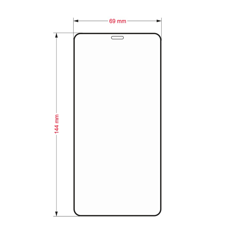 Tvrzené sklo (Tempered Glass) SWISSTEN pro Apple iPhone 12 / 12 Pro - 3D - černý rámeček - 0,3mm