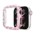 Kryt / šnúrka pre Apple Watch 44 mm Series 4 / 5 / 6 / SE - s kamienkami - plast - Rose Gold pink