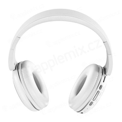 Bezdrátová Bluetooth sluchátka HOCO W23 - kvalitní zvukový projev - bílá