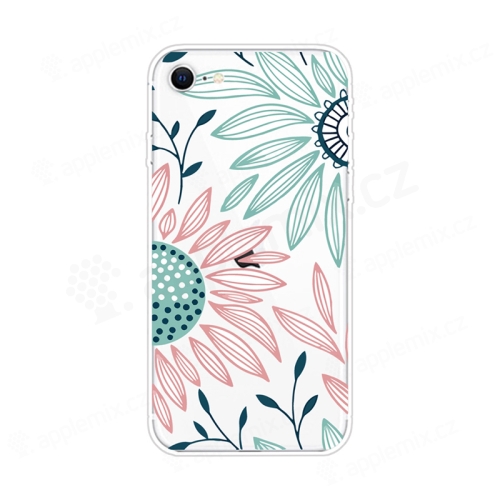 Kryt pre Apple iPhone 7 / 8 / SE (2020) / SE (2022) - gumový - kreslené kvety