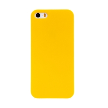 Kryt pro Apple iPhone 5 / 5S / SE - měkčený povrch - plastový - žlutý