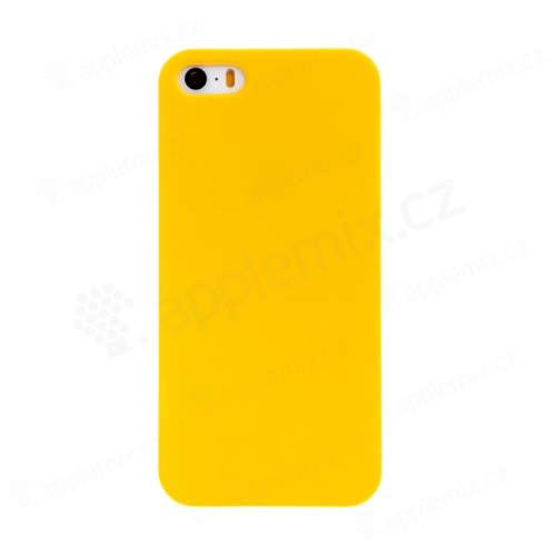 Kryt pre Apple iPhone 5 / 5S / SE - mäkčený povrch - plast - žltý
