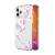 Kryt KINGXBAR pro Apple iPhone 12 / 12 Pro - s kamínky - gumový / plastový - květy meruňky
