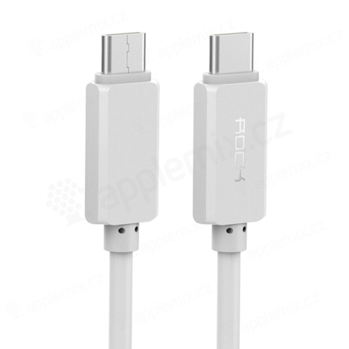 Kabel USB-C ROCK synchronizační a nabíjecí - bílý - 1m