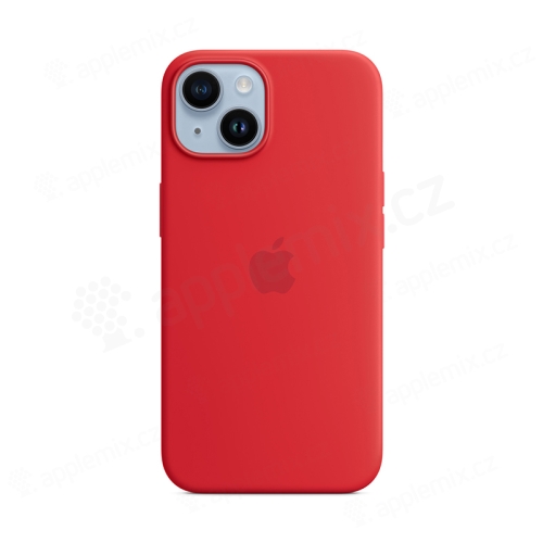 Originální kryt pro Apple iPhone 14 - MagSafe - silikonový - červený