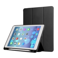 Pouzdro / kryt pro Apple iPad Air 3 / Pro 10,5&quot; - funkce chytrého uspání + stojánek - gumová záda - černé