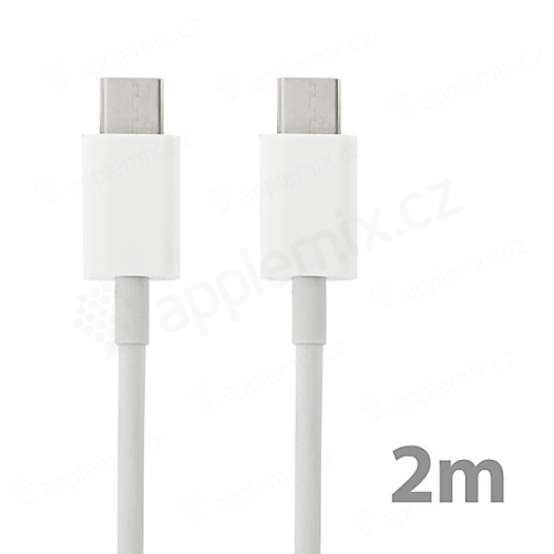 Synchronizačný a nabíjací kábel USB-C pre Apple MacBook / iPad Pro - biely - 2 m