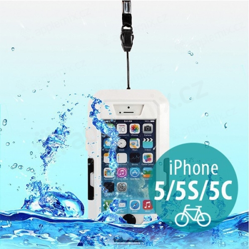 Voděodolné plasto-silikonové pouzdro s 360° otočným držákem na kolo pro Apple iPhone 5 / 5S / SE