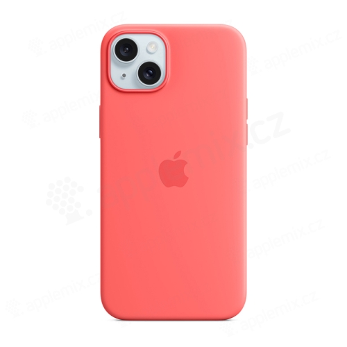 Originální kryt pro Apple iPhone 15 Plus - MagSafe - silikonový - světle melounový