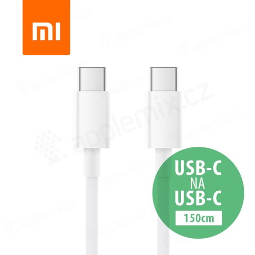 Synchronizačný a nabíjací kábel XIAOMI USB-C / USB-C - 100 W - 1,5 m - biely