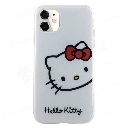 Kryt HELLO KITTY pre Apple iPhone 11 - Hlava Hello Kitty - plast/guma - biely