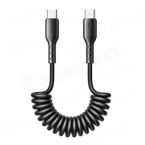 Synchronizační a nabíjecí kabel JOYROOM pro Apple zařízení - USB-C / USB-C - spirálový - černý - 1,5m