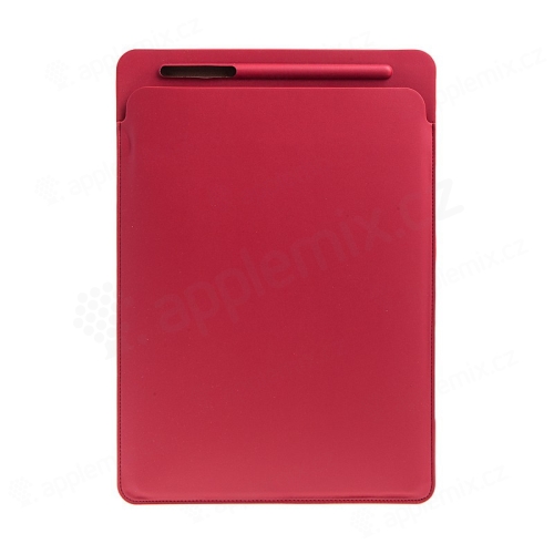Puzdro/kryt pre Apple iPad Pro 12,9 / 12,9 (2017) - Vrecko na Apple Pencil - umelá koža - červené
