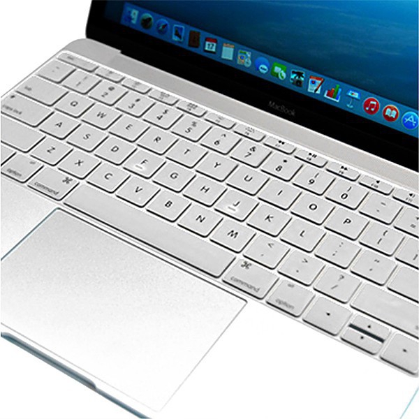 Kryt klávesnice ENKAY pro Apple MacBook 12 / Pro 13 (2016) bez Touch baru - silikonový - bílý - US verze