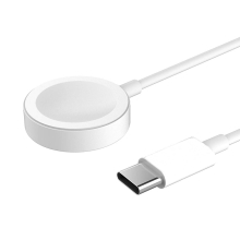 Magnetický nabíjecí kabel TACTICAL USB-C pro Apple Watch - 1m - bílý