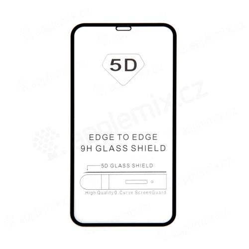 Tvrdené sklo "5D" pre Apple iPhone Xr / 11 - 2.5D - čierny rám - číre - 0,3 mm