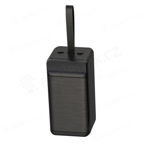 Externí baterie / power bank XO - 2x USB-A + USB-C + Lightning - 80000 mAh - černá