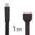 Plochý synchronizačný a nabíjací kábel USB pre Apple iPhone / iPad / iPod - čierny