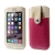 Puzdro pre Apple iPhone 6 Plus / 6S Plus s magnetickým zatváraním a otvorom na kreditnú kartu - béžovo-ružové