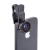 Multifunkční objektiv 3v1 s klipem pro Apple iPhone a jiná zařízení - 180° rybí oko / 0,67x širokoúhlý objektiv / makro objektiv