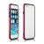 Ochranný plastovo-gumový rám / nárazník pre Apple iPhone 6 - ružovo-čierny