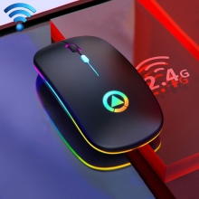 Myš optická bezdrátová - Bluetooth 5.0 / 2,4 GHz připojení - nabíjecí - nízký profil - černá