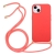 Kryt pre Apple iPhone 15 - slamka - so šnúrkou - gumový - červený