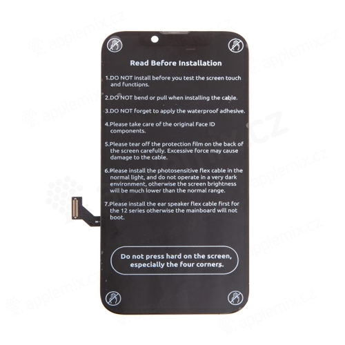 OLED panel + dotykové sklo (touch screen digitizér) pro Apple iPhone 14 - černý - kvalita A
