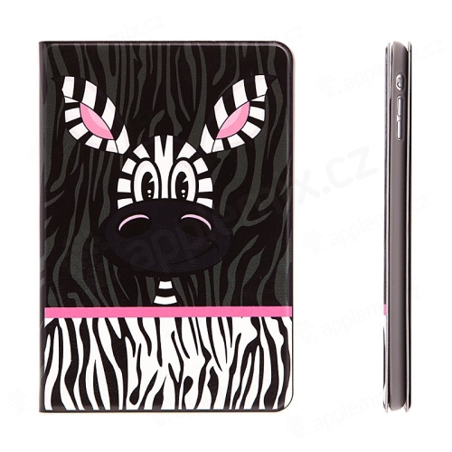 Pouzdro LOFTER pro Apple iPad mini / mini 2 / mini 3 - stojánek + funkce chytrého uspání - zebra