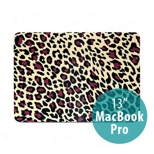 Plastové puzdro pre Apple MacBook Pro 13 Retina (model A1425, A1502) - leopardí vzor - žlté