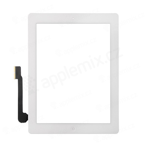 Přední dotykové sklo (touch screen) pro Apple iPad 4.gen. - osazený - černý rámeček