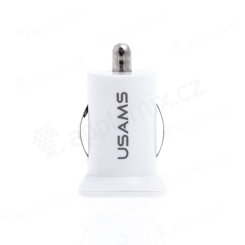 Autonabíječka USAMS mini - 2x USB - 3,1A - bílá