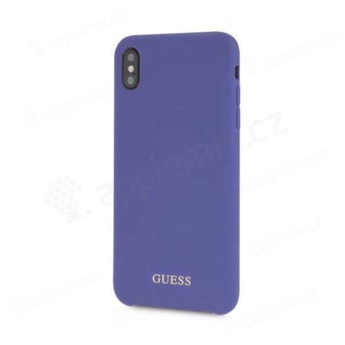 Kryt GUESS Silicone pro Apple iPhone Xs Max - silikonový - modrý