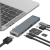 Dokovacia stanica / replikátor portov pre Apple MacBook Pro - 2x USB-C na 2x USB-C + HDMI + 2x USB-A + SD - sivá