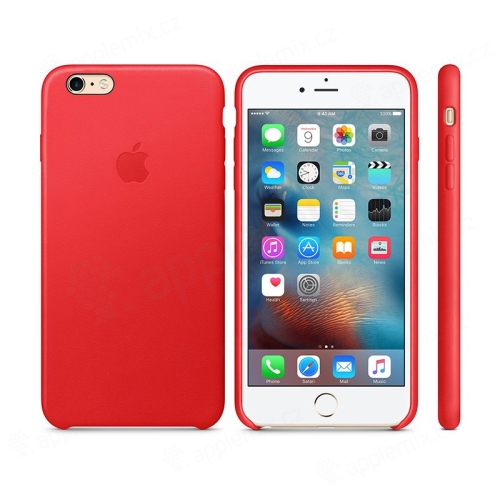 Originální kryt pro Apple iPhone 6 Plus / 6S Plus - kožený - červený