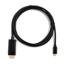 Kabel USB-C / HDMI - propojovací - zlaté kocovky - podpora 4K -1,8m - černý