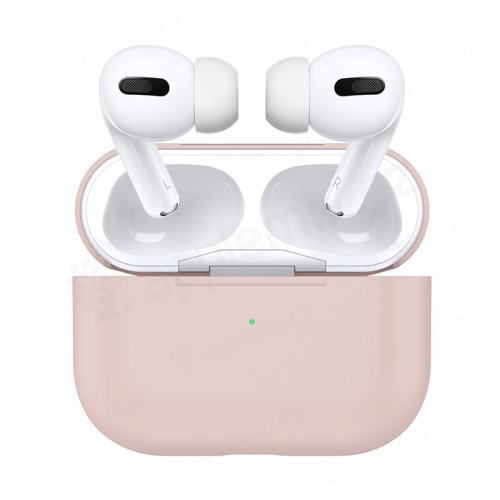 Pouzdro pro Apple AirPods Pro - silikonové - pískově růžové