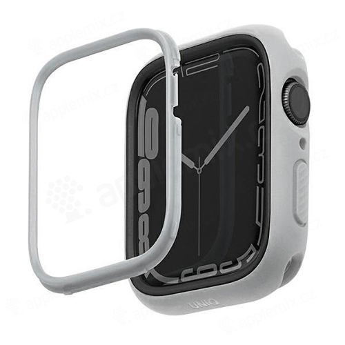 Kryt UNIQ Moduo pro Apple Watch 44 / 45mm - výměnnné rámečky - plastový - šedý / černý