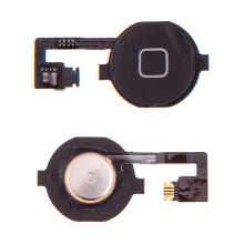 Obvod tlačítka Home Button + připojovací flex + tlačítko Home Button pro Apple iPhone 4 - černé