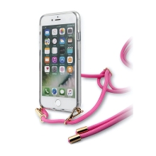 Kryt GUESS 4G pro Apple iPhone 7 / 8 / SE (2020) - se šňůrkou - plastový - růžový