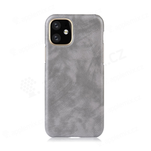 Kryt pro Apple iPhone 11 - plastový / umělá kůže - šedý