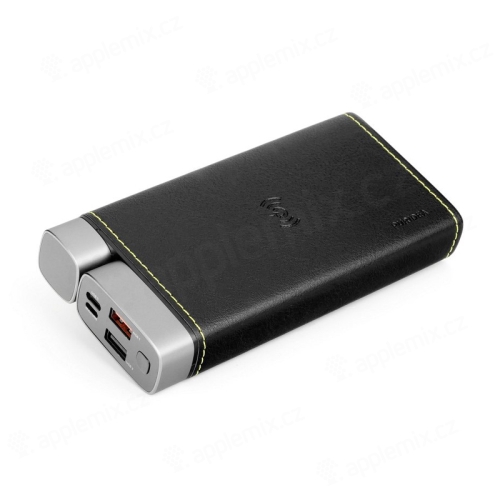 Externí baterie / power bank PURIDEA - 15000 mAh - 2x USB + Qi bezdrátová, 3A - vstup Micro USB + USB-C - černá