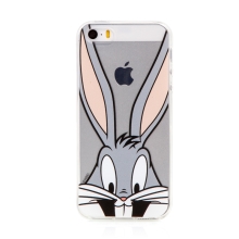 Kryt králík Bugs pro Apple iPhone 5 / 5S / SE - gumový - průhledný